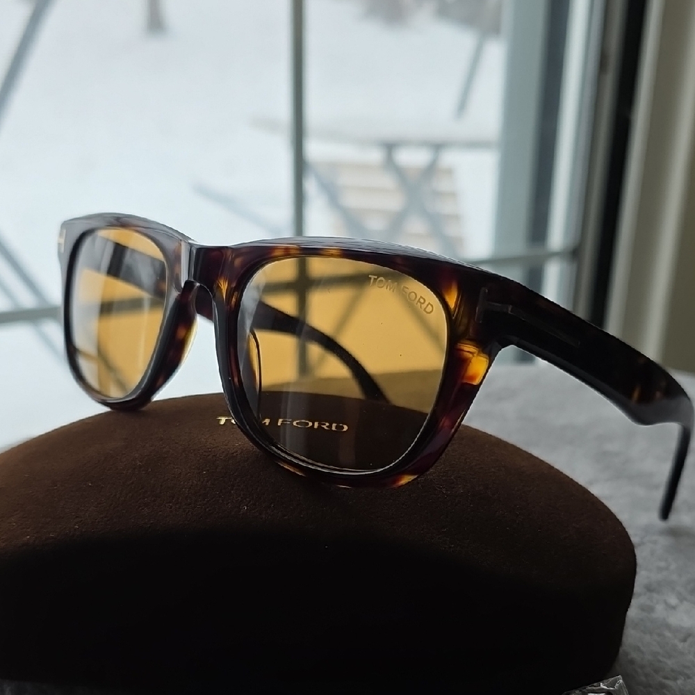 Tom Ford Tortoise Shell Sunglasses with Amber Lenses